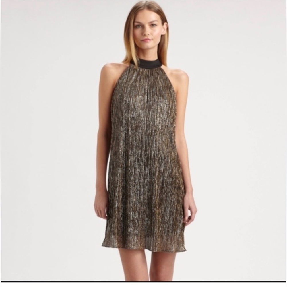 Laundry by Shelli Segal Gold & silver dress